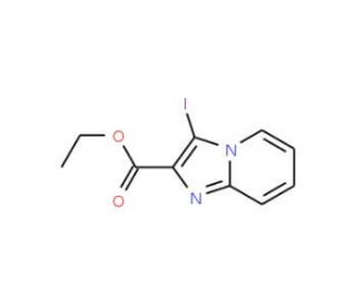3-Iodo-imidazo[1,2-a]pyridine-2-carboxylic acid ethyl ester (CAS 292858-07-2) - chemical structure image