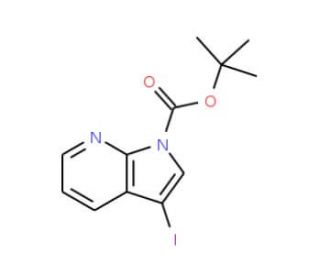 3-Iodo-pyrrolo[2,3-b]pyridine-1-carboxylic acidtert-butyl ester (CAS 192189-18-7) - chemical structure image