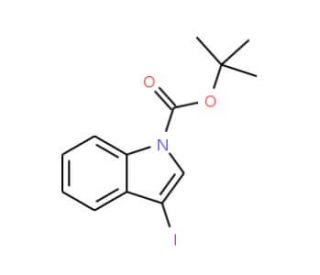 3-Iodoindole-1-carboxylic acid tert-butyl ester (CAS 192189-07-4) - chemical structure image