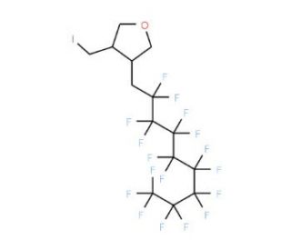 3-(Iodomethyl)-4-(1H,1H-perfluorononyl)-tetrahydrofuran (CAS 131771-31-8) - chemical structure image