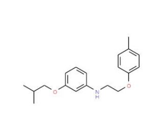 3-Isobutoxy-N-[2-(4-methylphenoxy)ethyl]aniline - chemical structure image
