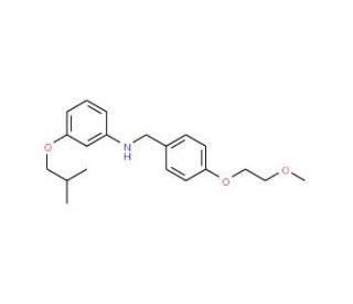 3-Isobutoxy-N-[4-(2-methoxyethoxy)benzyl]aniline - chemical structure image