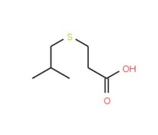 3-(isobutylthio)propanoic acid (CAS 23246-19-7) - chemical structure image