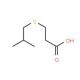 3-(isobutylthio)propanoic acid (CAS 23246-19-7) - chemical structure image