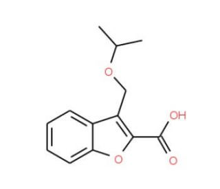 3-(isopropoxymethyl)-1-benzofuran-2-carboxylic acid - chemical structure image
