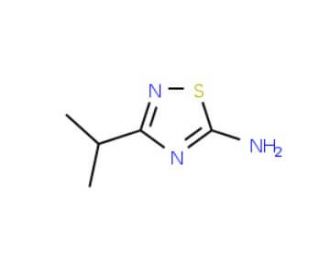3-Isopropyl-1,2,4-thiadiazol-5-amine (CAS 32039-21-7) - chemical structure image