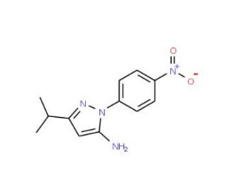 3-Isopropyl-1-(4-nitrophenyl)-1H-pyrazol-5-amine - chemical structure image