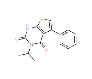 3-isopropyl-2-mercapto-5-phenylthieno[2,3-d]pyrimidin-4(3H)-one - chemical structure image