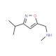 [(3-Isopropylisoxazol-5-yl)methyl]methylamine (CAS 942519-65-5) - chemical structure image
