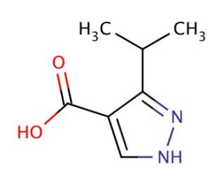 3-Isopropylpyrazole-4-carboxylic acid (CAS 870704-28-2) - chemical structure image