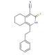 3-Mercapto-1-phenethyl-5,6,7,8-tetrahydro-isoquinoline-4-carbonitrile - chemical structure image
