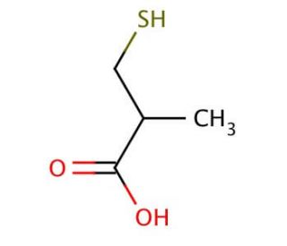 3-Mercapto-2-Methylpropanoic Acid (CAS 26473-47-2) - chemical structure image