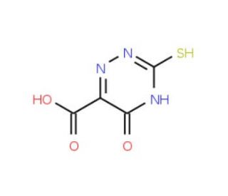 3-mercapto-5-oxo-4,5-dihydro-1,2,4-triazine-6-carboxylic acid - chemical structure image