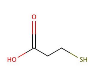 3-Mercaptopropionic acid (CAS 107-96-0) - chemical structure image