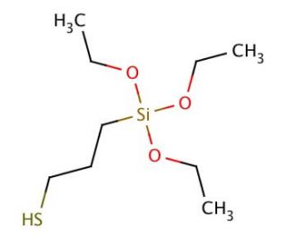 (3-Mercaptopropyl)triethoxysilane (CAS 14814-09-6) - chemical structure image