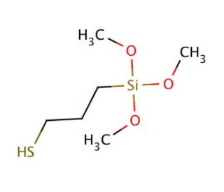 (3-Mercaptopropyl)trimethoxysilane (CAS 4420-74-0) - chemical structure image