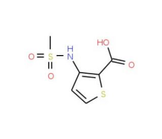 3-methanesulfonamidothiophene-2-carboxylic acid (CAS 132864-57-4) - chemical structure image
