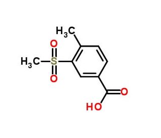 3-methanesulfonyl-4-methylbenzoic acid (CAS 51522-22-6) - chemical structure image