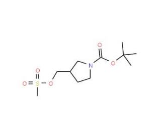 3-Methanesulfonyloxymethyl-pyrrolidine-1-carboxylic acid tert butyl ester (CAS 141699-56-1) - chemical structure image
