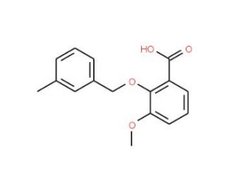 3-Methoxy-2-[(3-methylbenzyl)oxy]benzoic acid - chemical structure image