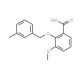 3-Methoxy-2-[(3-methylbenzyl)oxy]benzoic acid - chemical structure image