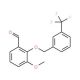 3-Methoxy-2-{[3-(trifluoromethyl)benzyl]-oxy}benzaldehyde - chemical structure image