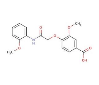3-Methoxy-4-[(2-methoxy-phenylcarbamoyl)-methoxy]-benzoic acid - chemical structure image