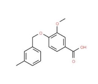3-Methoxy-4-[(3-methylbenzyl)oxy]benzoic acid - chemical structure image