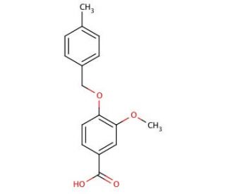 3-Methoxy-4-[(4-methylbenzyl)oxy]benzoic acid - chemical structure image