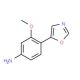 3-Methoxy-4-(1,3-oxazol-5-yl)aniline (CAS 198821-79-3) - chemical structure image