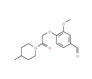 3-Methoxy-4-[2-(4-methyl-piperidin-1-yl)-2-oxo-ethoxy]-benzaldehyde - chemical structure image