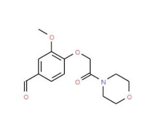 3-Methoxy-4-(2-morpholin-4-yl-2-oxo-ethoxy)-benzaldehyde (CAS 31438-76-3) - chemical structure image