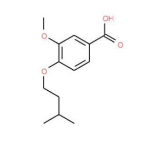 3-Methoxy-4-(3-methylbutoxy)benzoic acid - chemical structure image