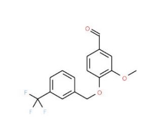 3-Methoxy-4-{[3-(trifluoromethyl)benzyl]oxy}benzenecarbaldehyde (CAS 380427-19-0) - chemical structure image
