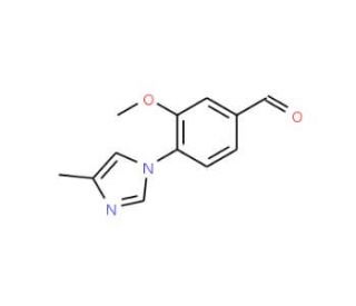 3-Methoxy-4-(4-methyl-imidazol-1-yl)-benzaldehyde (CAS 870837-18-6) - chemical structure image