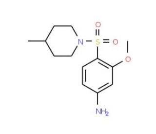 3-Methoxy-4-(4-methyl-piperidine-1-sulfonyl)-phenylamine (CAS 436091-53-1) - chemical structure image
