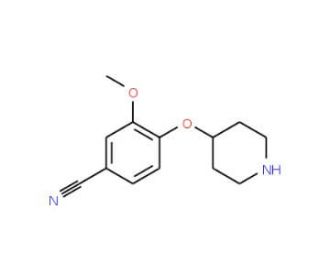 3-Methoxy-4-(4-piperidinyloxy)benzonitrile (CAS 902837-12-1) - chemical structure image