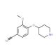 3-Methoxy-4-(4-piperidinyloxy)benzonitrile (CAS 902837-12-1) - chemical structure image