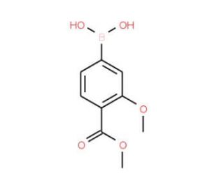 3-Methoxy-4-methoxycarbonylphenylboronic acid (CAS 603122-41-4) - chemical structure image
