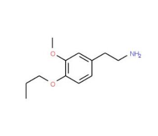 3-Methoxy-4-propoxyphenethylamine (CAS 86456-98-6) - chemical structure image