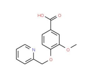 3-Methoxy-4-(pyridin-2-ylmethoxy)-benzoic acid - chemical structure image