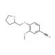 3-methoxy-4-(tetrahydrofuran-2-ylmethoxy)benzonitrile - chemical structure image