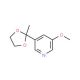 3-Methoxy-5-(2-methyl-1,3-dioxolan-2-yl)pyridine (CAS 1072933-64-2) - chemical structure image