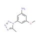 3-Methoxy-5-(5-methyl-tetrazol-1-yl)-phenylamine (CAS 799262-39-8) - chemical structure image