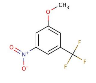 3-Methoxy-5-nitrobenzotrifluoride (CAS 328-79-0) - chemical structure image