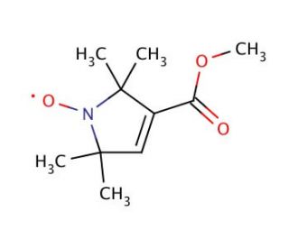 3-Methoxycarbonyl-2,2,5,5-tetramethyl-3-pyrrolidin-1-oxyl (CAS 2154-32-7) - chemical structure image