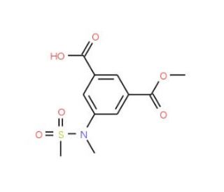 3-(Methoxycarbonyl)-5-[methyl(methylsulphonyl)amino]benzoic acid - chemical structure image