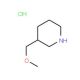 3-(Methoxymethyl)piperidine hydrochloride (CAS 116574-72-2) - chemical structure image