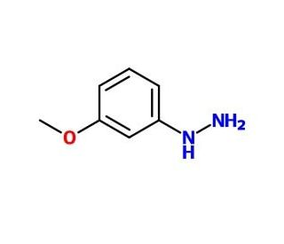 3-Methoxyphenylhydrazine hydrochloride (CAS 39232-91-2) - chemical structure image