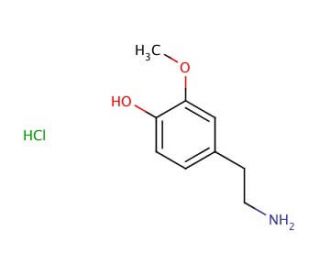 3-Methoxytyramine hydrochloride (CAS 1477-68-5) - chemical structure image